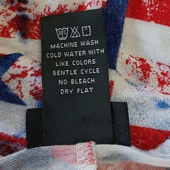 Stars & Stripes Cold Shoulder Top Rue21 Flag Patriotic 4th Womens 3/4 Sleeve Med - Picture 9 of 14